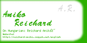 aniko reichard business card